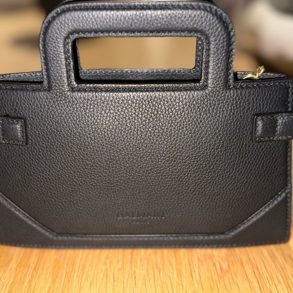 Balmain Small B-Buzz Grained Leather Top Handle Bag - Picture 2 of 6